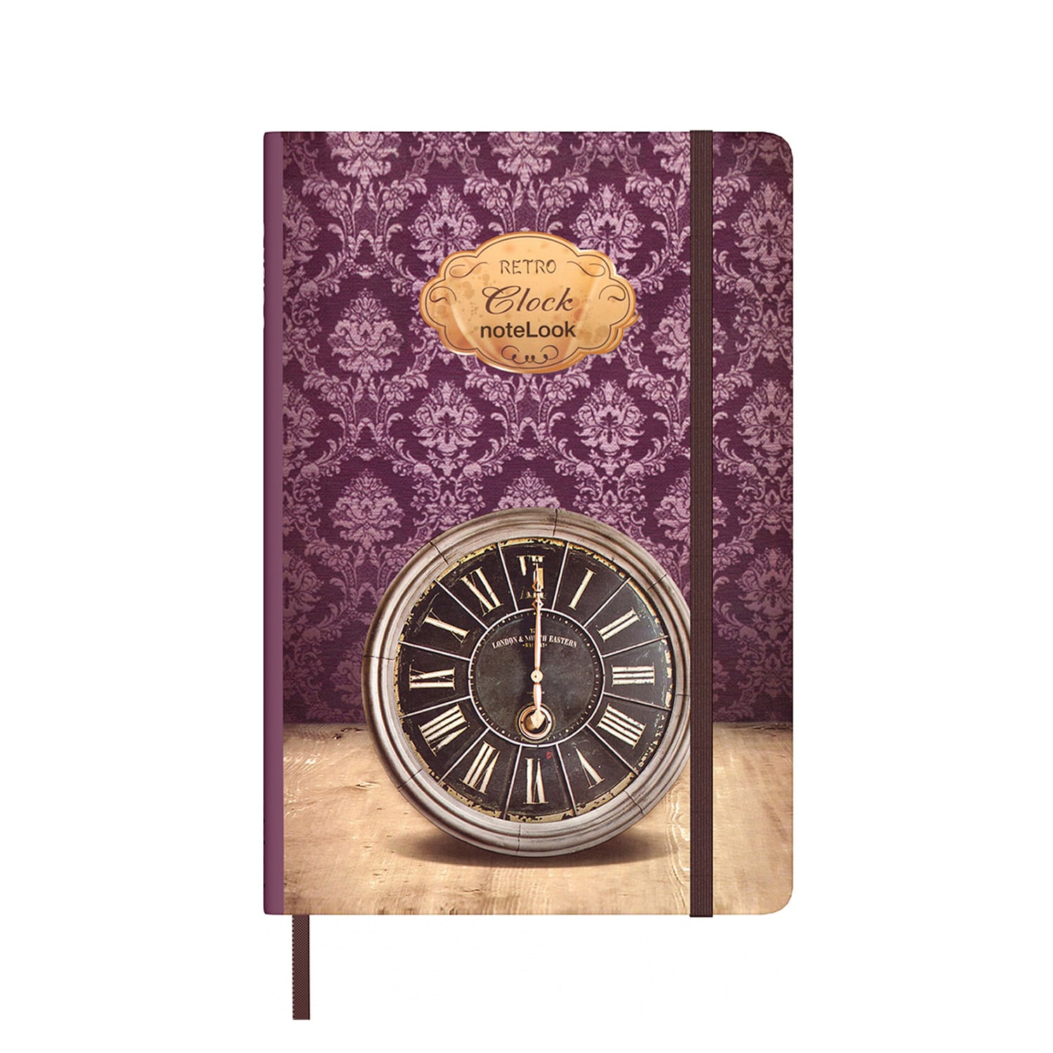 Retro Defter Çizgili B5 Clock