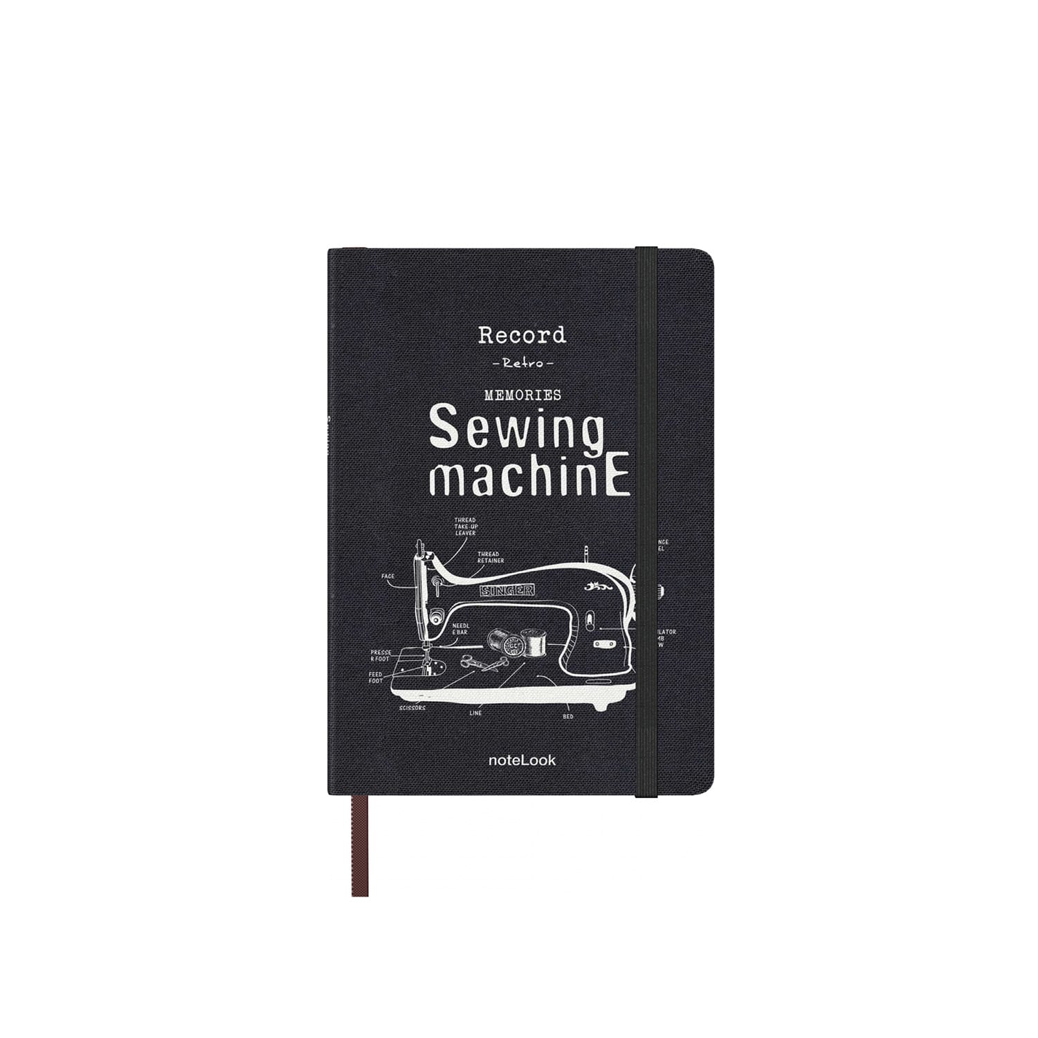  Tekstil Kapak Defter Çizgili A6 Dikiş Makinasi