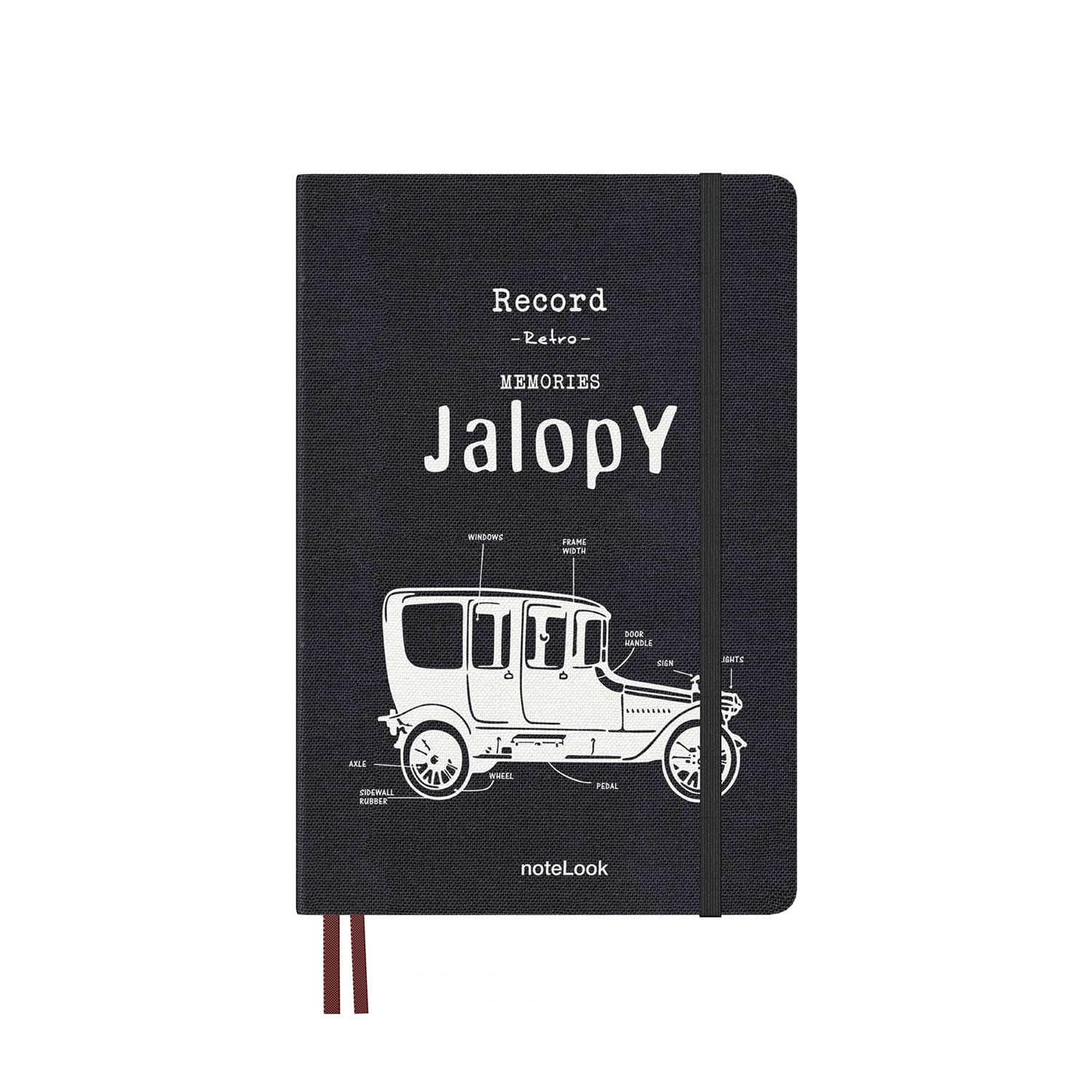  Tekstil Kapak Defter Çizgili A5 Jalopy