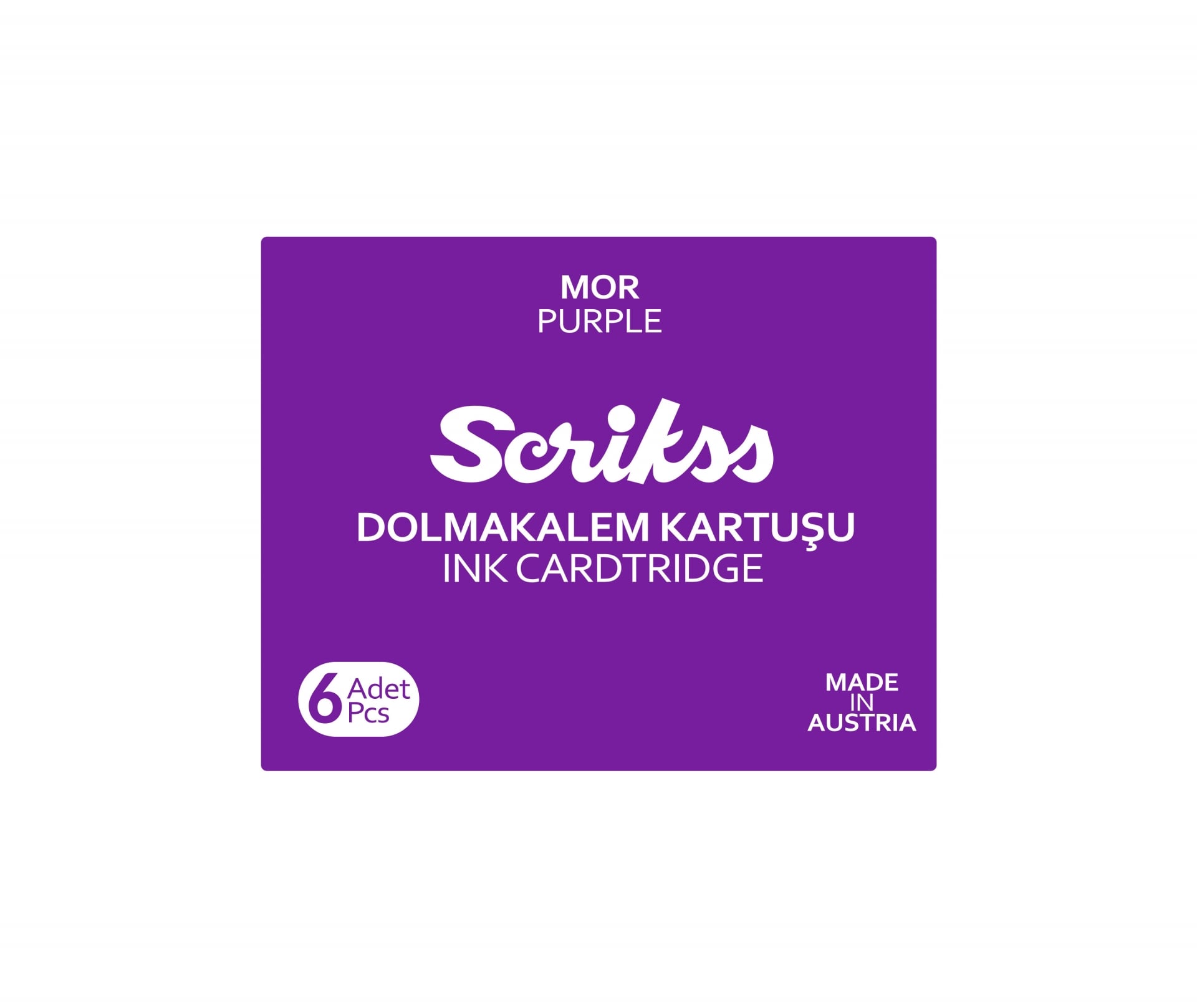  Dolma Kalem Kartuş 6'lı Paket Mor