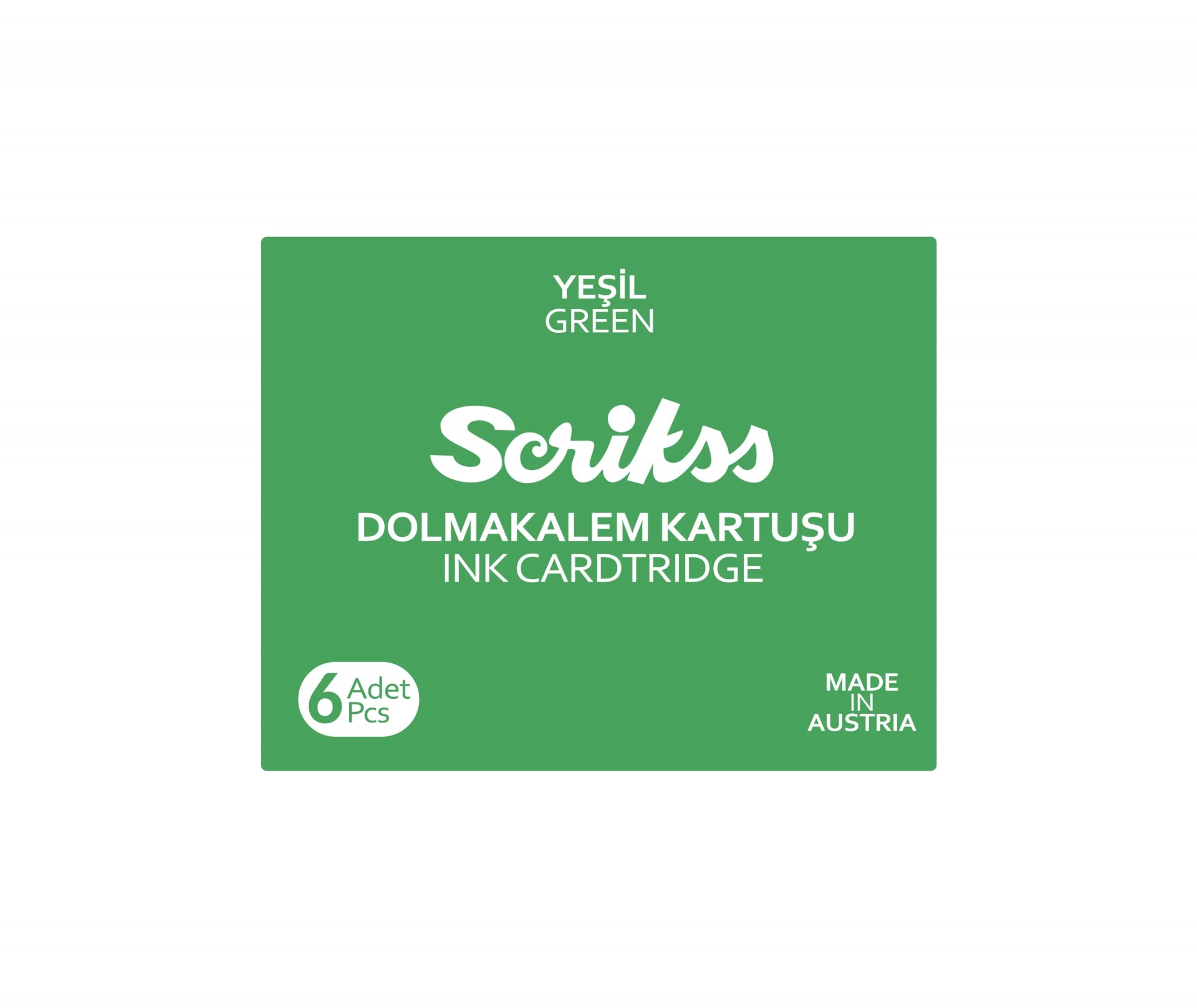  Dolma Kalem Kartuş 6'lı Paket Yeşil