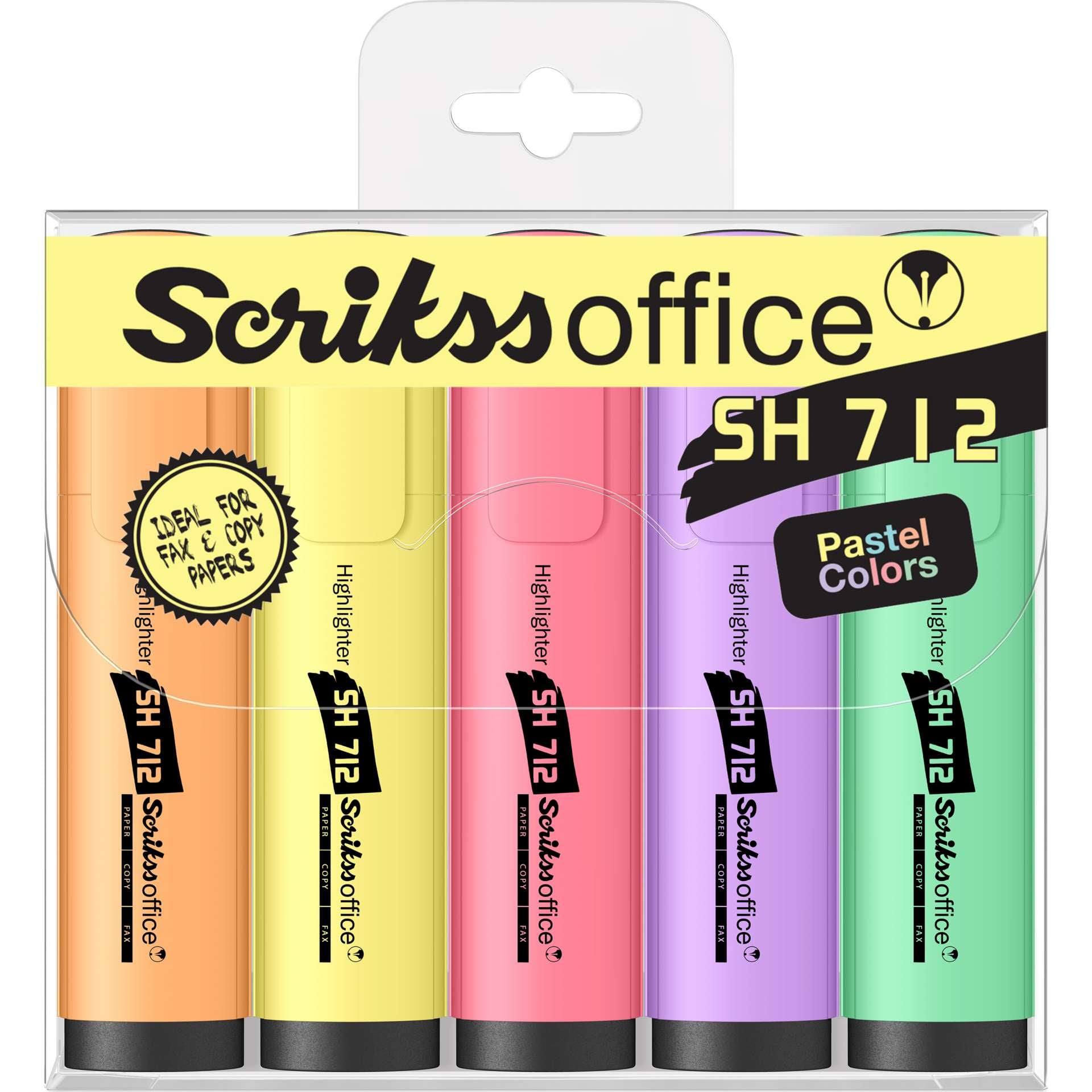SH712 Pastel Fosforlu 5'li Blister Karışık Renk