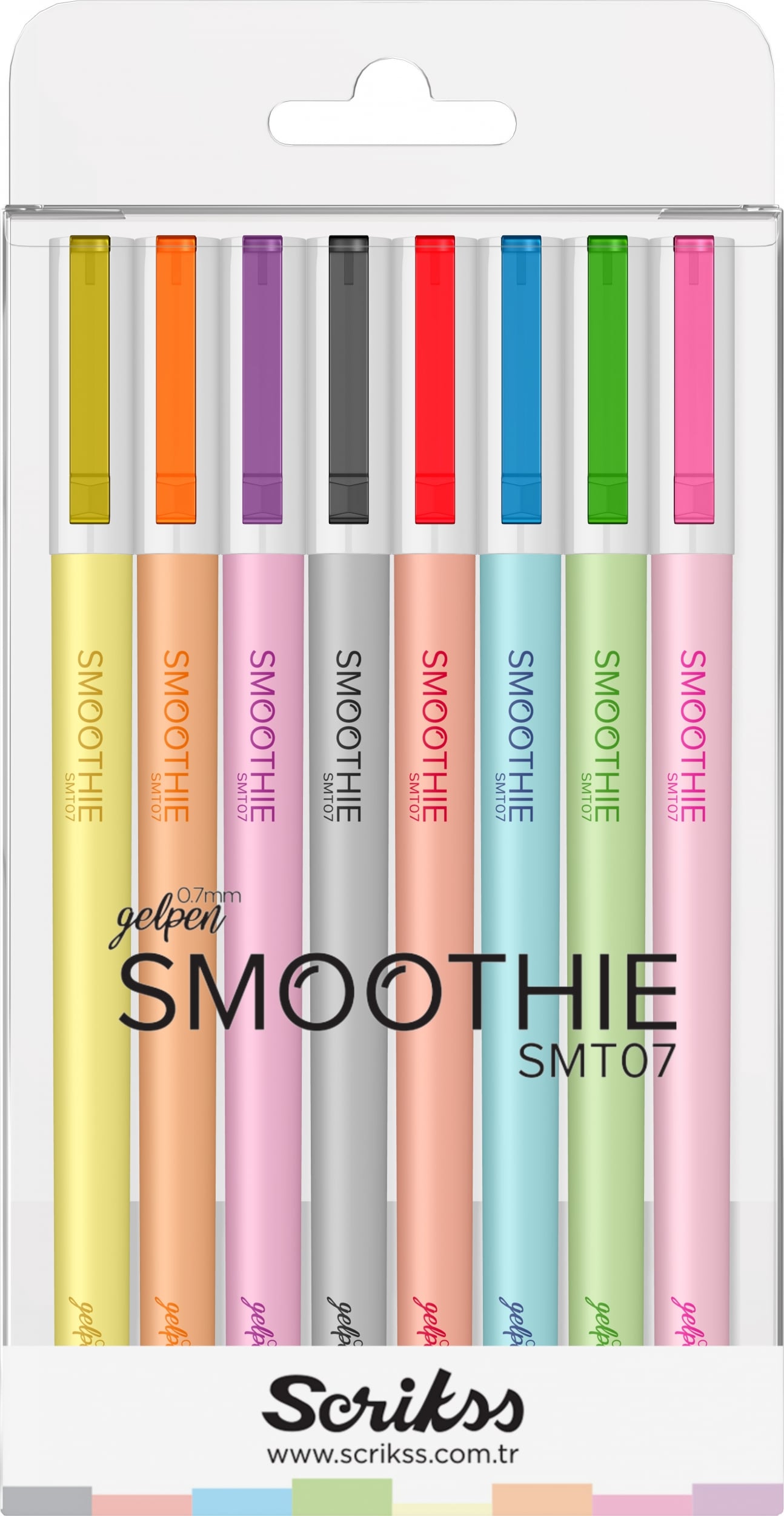 Smoothie Jel Kalem 0.7 mm 8'li Blister Karışık Renk