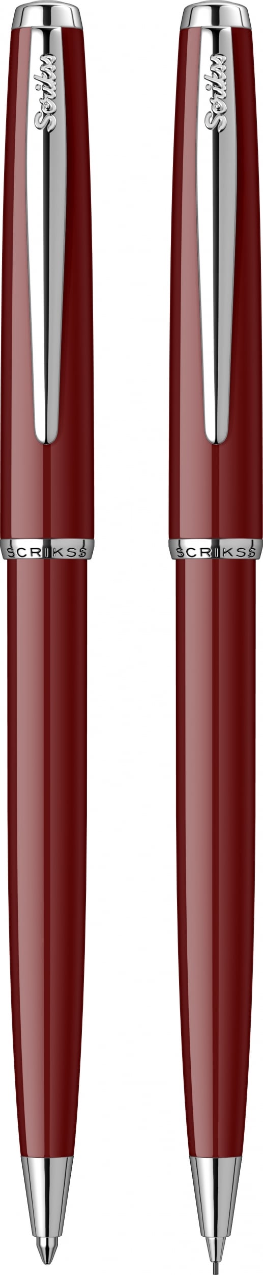 Vintage 52 Tükenmez & Mekanik Kurşun Kalem Takım Bordo Kristal Kutu