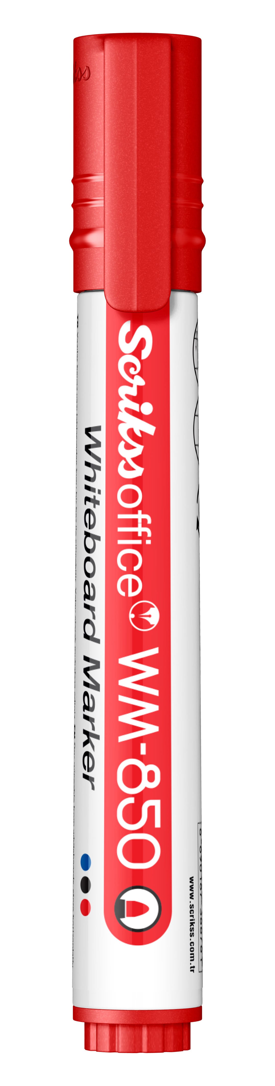 WM-850 Doldurulabilir Whiteboard Markör Kırmızı