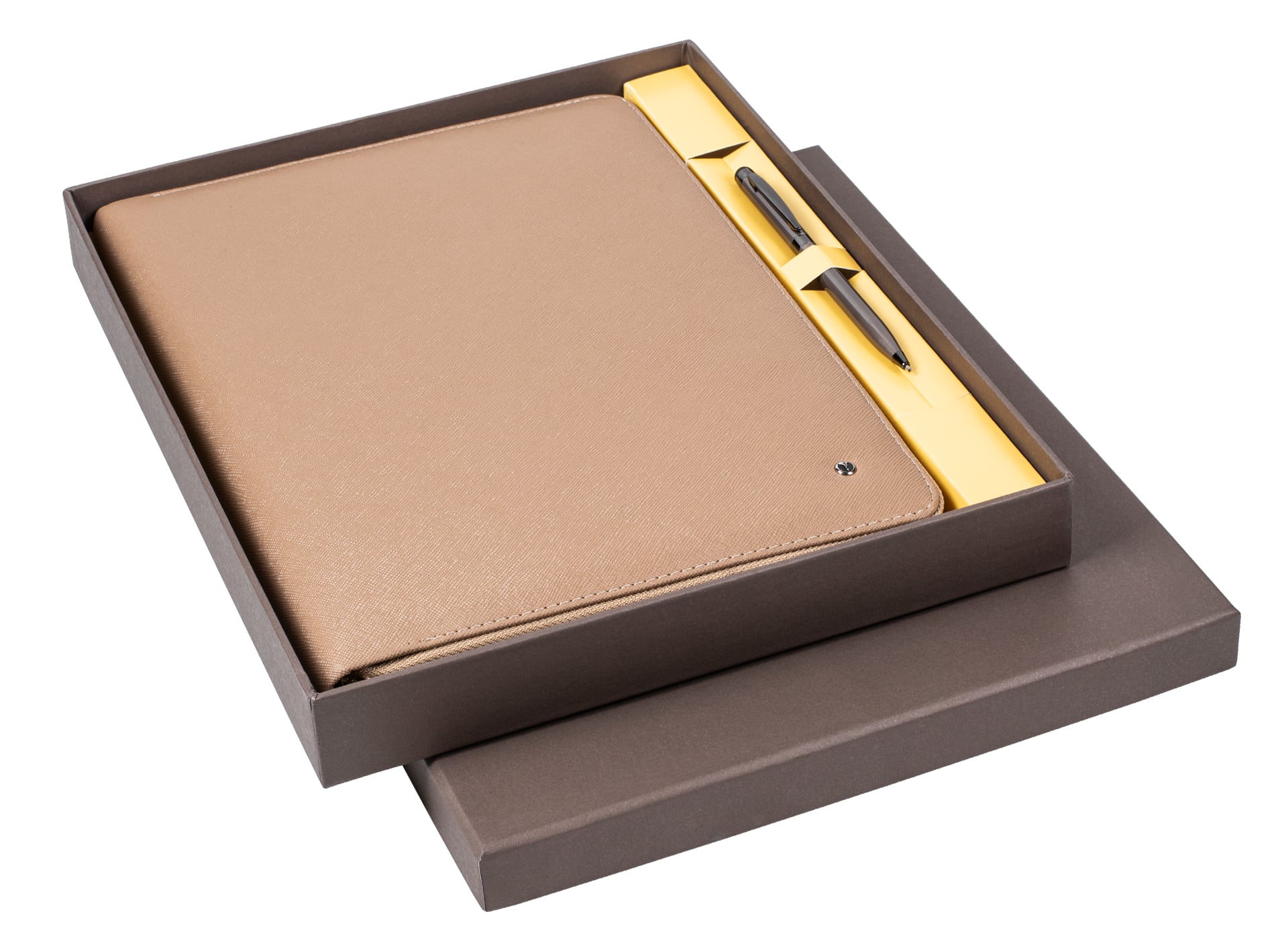 DR8113-4 Portföy - Tablet Kılıfı Bej & 599 Touch Pen Tükenmez Kalem Titanyum